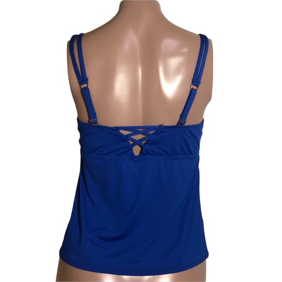 La Blanca Island Goddess Double Strap Back Keyhole Tankini Swim Top - Picture 4 of 4